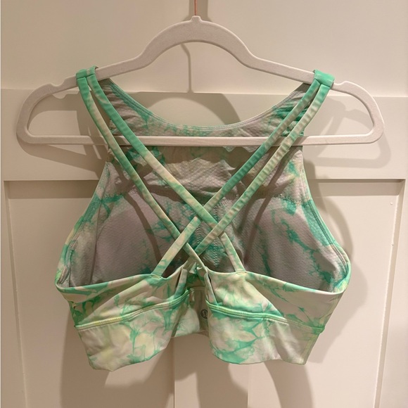 Lululemon Energy Bra High Neck Long Line Shibori Size 12 - Picture 6 of 10